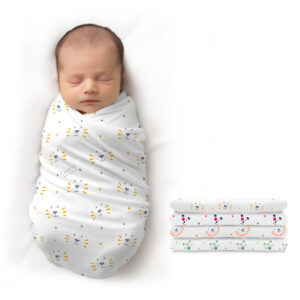 CareRio Newborn Baby 100% Pure Cotton Animal Kingdom Swaddle Wraps