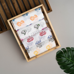 CareRio Newborn Baby 100% Pure Cotton Logistic Fun Swaddle Wraps
